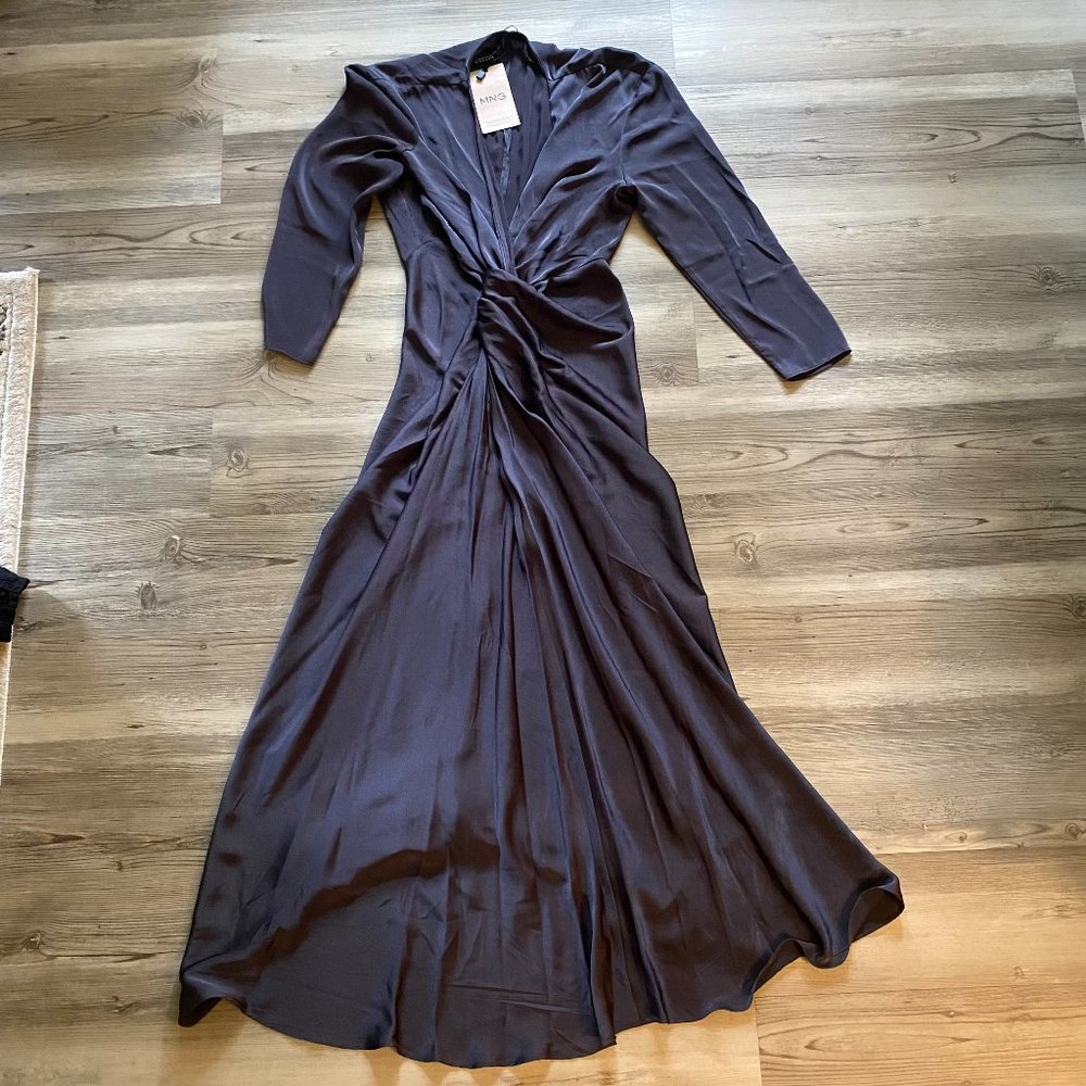 Satin Dress with Knot